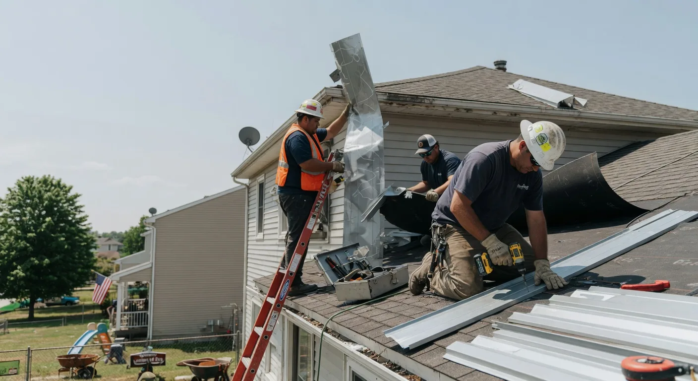 Storm Damage Metal Roof Repair in Fountain City, IN